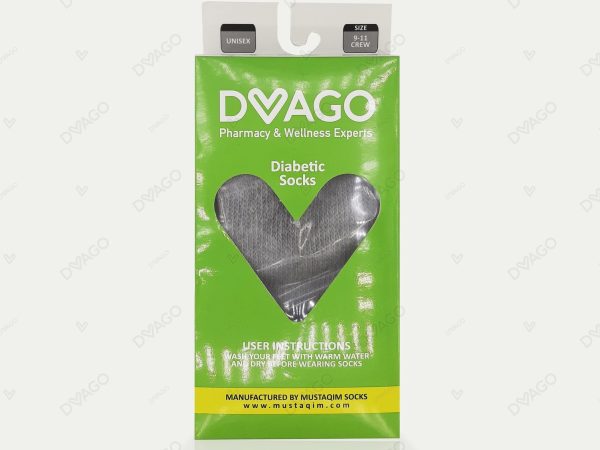 DVAGO diabetic socks gray seamless foot care sock single piece