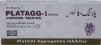 Platagg 75mg clopidogrel tablets pack of ten by Zafa