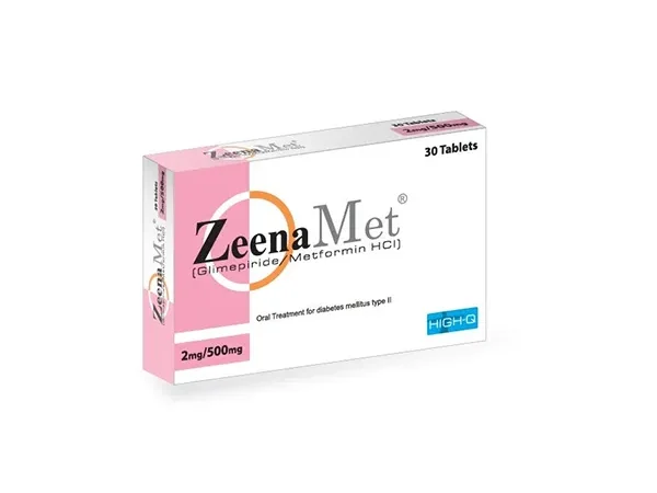Zeenamet 2mg/500mg tablets 30s pack for diabetes care