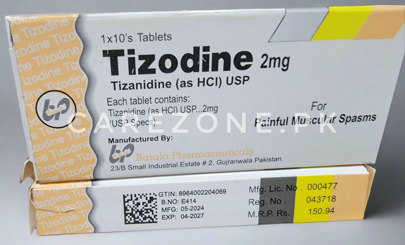 Tizodine 2mg Tablets – Tizanidine – 10 Tablets | Muscle Relaxant | Tizodine Price in Pakistan