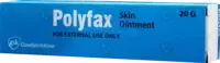 Polyfax 20g skin ointment tube for topical antibiotic use