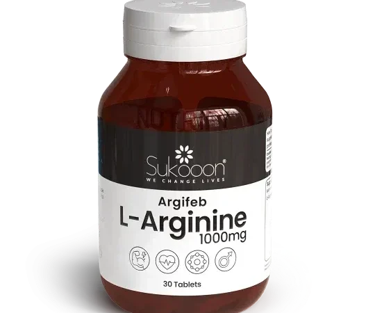 Argifeb L-Arginine 1000mg 30 tablets front pack view
