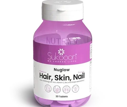 Nutrify Nuglow hair skin nail supplement 30 tablets pack