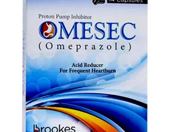 Omesec 20mg 14 capsules pack for acid reflux treatment