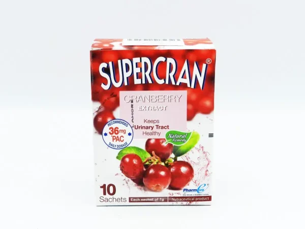 Super Cran Sachet cranberry urinary wellness supplement pack front